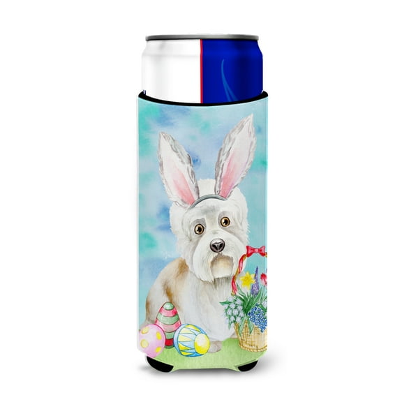 Carolines Treasures CK1379MUK Dandie Dinmont Easter Bunny Michelob Ultra Hugger for slim cans Slim Can multicolor