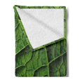 thumbnail image 2 of Green Soft Flannel Fleece Throw Blanket, Brazilian Rain Tropic Exotic Forest Tree Big Huge Leaf Macro Texture Artwork Print, Cozy Plush for Indoor and Outdoor Use, 60" x 80", Dark Green, by Ambesonne, 2 of 5