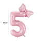 thumbnail image 2 of Decoración con globos PLAP con el número 5 de feliz cumpleaños, color rosa, 2 of 4