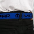 thumbnail image 4 of Mopar Belt, Seatbelt Buckle Belt, Mopar Text Logo Blue Black, 30 to 44 Inches, 4 of 9