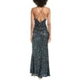 thumbnail image 2 of Halston womens  Manon Sequin Gown, 4, Blue, 2 of 3