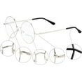 thumbnail image 4 of LAICAIW Vintage Round Prescription ready Metal Eyeglass Frame Clear Lens, 4 of 5