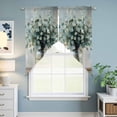 thumbnail image 6 of Spring Eucalyptus Kitchen Window Curtains, Swag Curtains Valance for Bedroom Living Room Bathroom, Pastoral Botanical Leaf Retro Rustic Rod Pocket Window Curtain Block Drapes 2 Panels 28"x36", 6 of 9