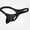 Black, variant on Babcutegg Mens Briefs Mesh Splice Breathable Low Rise Ice Silk T Back Solid Color Underwear Size 2XL