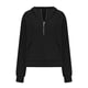 thumbnail image 4 of ICHUANYI Clearance Women Half Zip Cropped Hoodies Fleece Quarter Zip Up Pullover Sweatshirts Winter Clothes 2023 Outfits Sweater Coat(Black, L) ICHUANYI WER2023081005914, 4 of 5