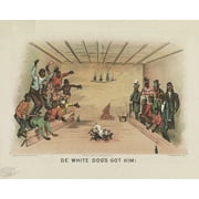 Print: De White Dog's Got Him!, 1889