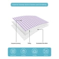 thumbnail image 5 of Purple White Stripe Full Size Down Alternative Comforter, Lightweight Comforter Quilt Bedding Set with Pillow Shams Modern Minimalist Geometric Striped All Seasons Bed Comforter Duvet Insert 78"x90", 5 of 7