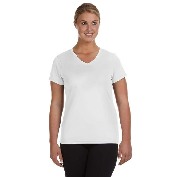 Augusta Sportswear - Women's Nexgen Wicking V-Neck T-Shirt - 1790, White, S, Pack Of 3, Tshirts for Women