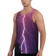 thumbnail image 2 of Haiem Thunderstorm Violet Purple Men Workout Tank Top Gym Bodybuilding Sleeveless Muscle T Shirts Athletic Tank Breathable Workout Shirt-Medium, 2 of 9