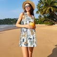 thumbnail image 3 of Gaeub Winter Forest Animals Print Women's Sleeveless Dresses,Beach Casual Tank Loose Sundress,A Line Beach Dresses with Pockets,Womens Summer Maxi Dress, 3 of 7