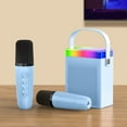thumbnail image 4 of Portable Karaoke Machine With Microphone, BT 5.3 Rechargeable PA System, With RGB Light, 5 Karaoke Sound Effects, For Party Meeting Singing, 4 of 8