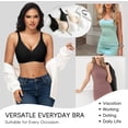 thumbnail image 5 of Womens Push Up Wireless Bras V Mesh Comfortable Bralette Supportive Tshirt Bra No Underwire Seamless Everyday Bras, 5 of 6