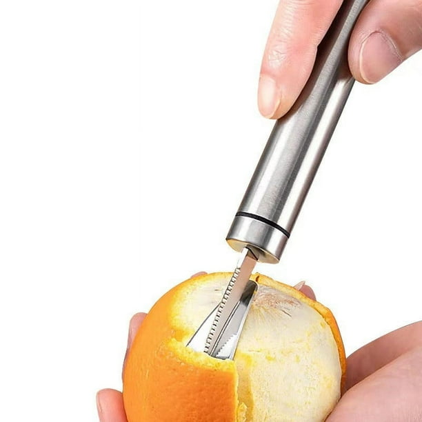 Pelador de Frutas de Acero Inoxidable para Naranjas, Pomelos y Granadas. Cuchillo para Naranjas de Grado Alimenticio, Resistente a La Corrosión, 17,3 X 2 Cm, Utensilio de Cocina Fácil de Transportar.