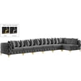 thumbnail image 2 of Meridian Furniture Tremblay Grey Velvet Modular Sectional, 2 of 20