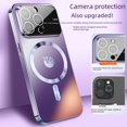 thumbnail image 2 of Carcasa de espejo esmerilado AG con ventana grande para iPhone 15, carcasa de teléfono móvil, cubierta protectora de carga con succión magnética Apple 14Pro, 2 of 3