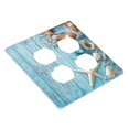 thumbnail image 3 of Cubierta decorativa para toma de corriente Oilbiexn, azul, temática de playa, 2 módulos, 3 of 8
