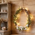 thumbnail image 4 of WEGFTDUOP Easter Festival Supplies Easter Wreath Artificial Easter Wreath Spring Door Wreath With Light And Flowers Easter Decorations With Colorful Eggs For Indoor And Outdoor Home Decor, 4 of 6