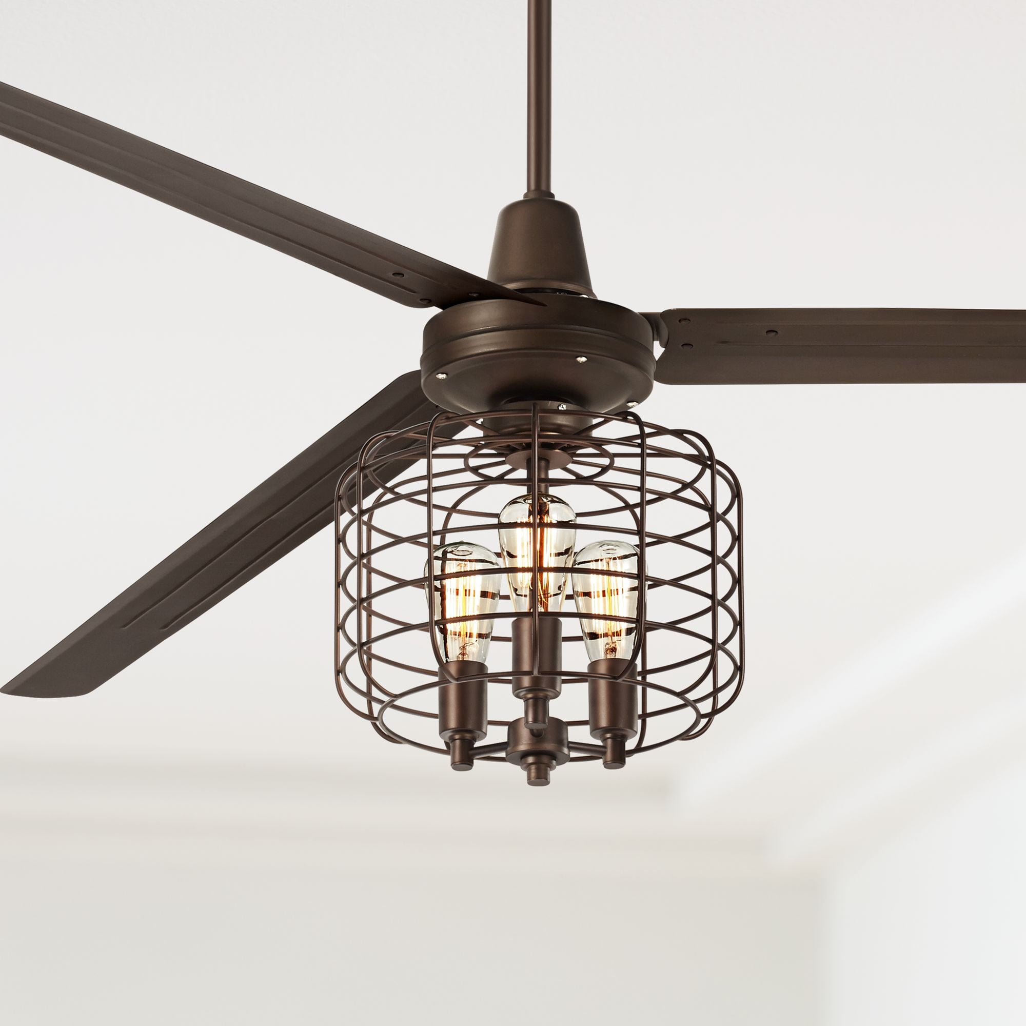 Light LED Remote Oil Rubbed Bronze Cage 