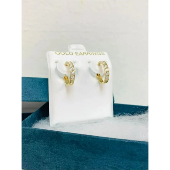 10K Yellow Gold Huggies Hoop Earrings 12x12mm Womens and Mens Fashion - Prime Jewelry 269