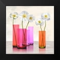 thumbnail image 2 of Cynthia, Ann 15x15 Black Modern Framed Museum Art Print Titled - Poppies in crystal vases (Purple I), 2 of 5