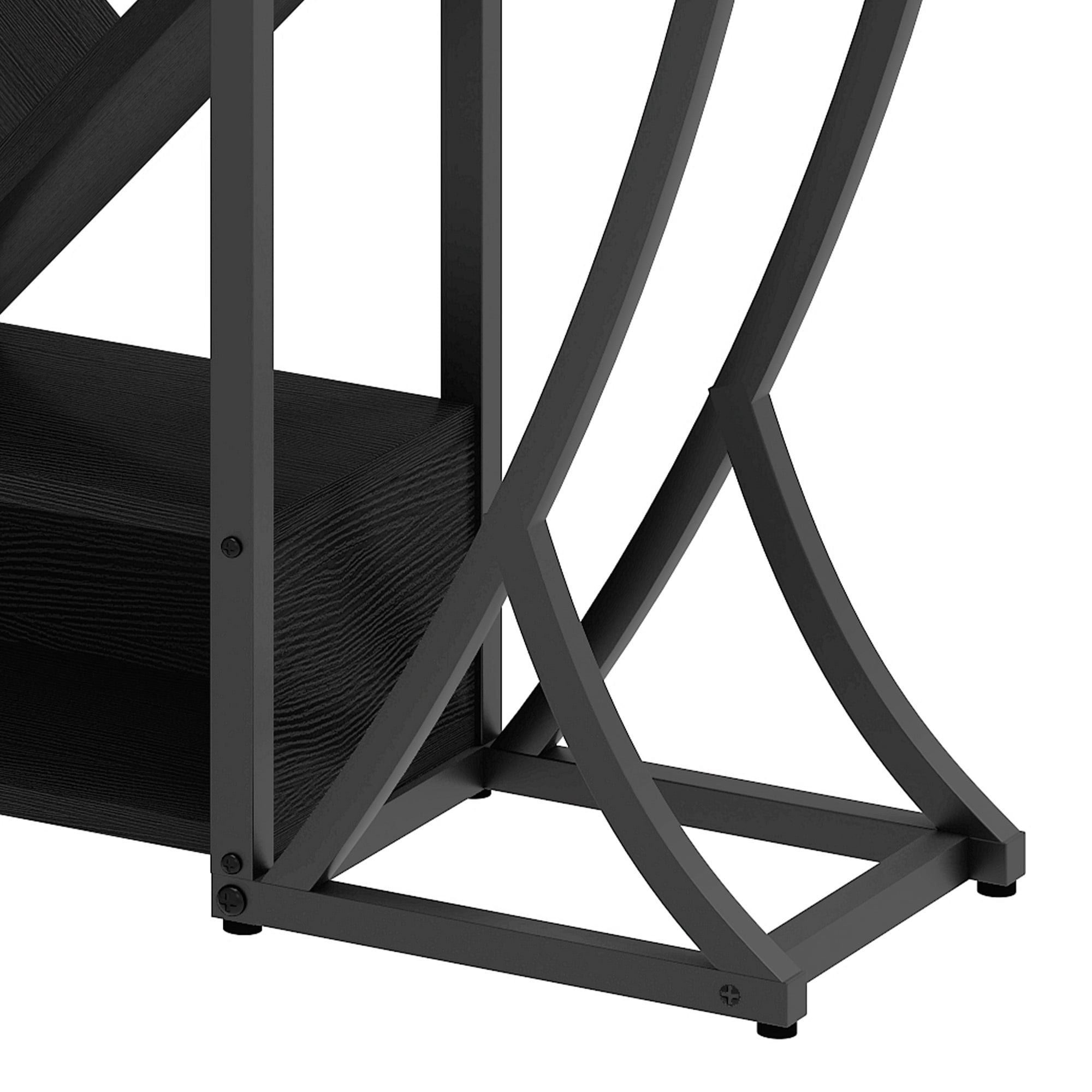Uforic Large Display Shelves Bookshelf for Living Room, Home Office, Black