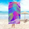 thumbnail image 6 of Microfiber Beach Towel, Lightweight Quick Dry Anti-Sand, Water Absorbent, Compact, Beach Blanket Tropical Colors, Suitable for Kids and Adults Travel Pool Camping 28x59 Inch, 6 of 8