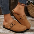 thumbnail image 4 of Women’s Comfortable Slide Sandals with Cork Footbed for Beach & Casual Wear, 4 of 10