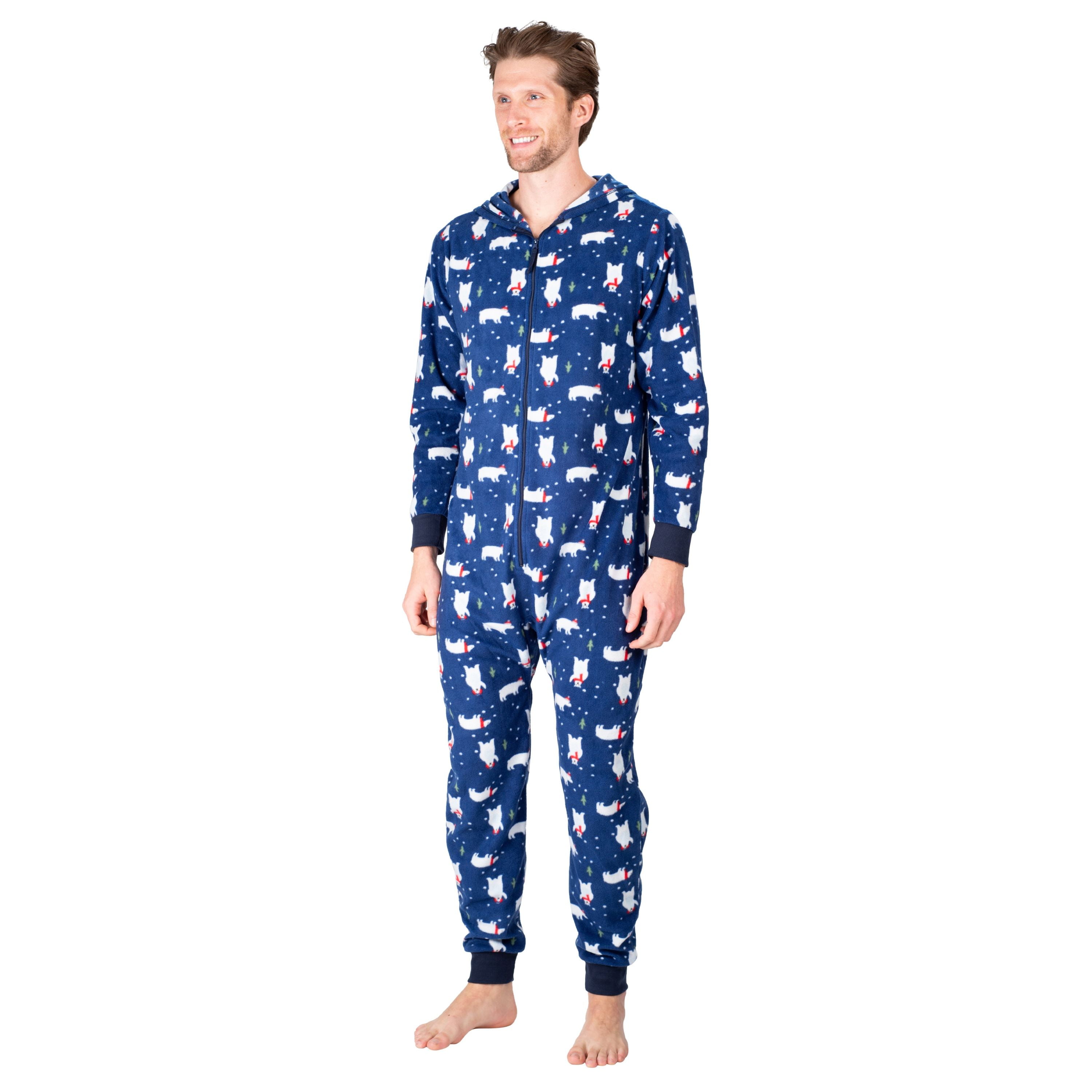 SLEEPHERO Adult Onesie Men Cozy Novelty Onesie Christmas Mens Onesie Holiday Adult Onsie Adult Pyjamas For Men