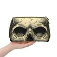 thumbnail image 4 of Cauagu Gothic Winged Skull Print Large Cosmetic Bag,Portable Cosmetics Pouch Travel Makeup Bag Large Capacity Travel Makeup Case Organizer Makeup Brush Organizer, 4 of 8