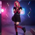 thumbnail image 4 of WJOSBXT 2026 Women's Striped Over Knee Thigh High Socks With Arm Warmer Fingerless Gloves Set for Halloween Christmas, 4 of 7