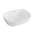 thumbnail image 1 of Whitehaus Collection WH71333 17.5 in. Isabella Plus Collection Rectangular Above Mount Basin with Center Drain - Classic White, 1 of 1
