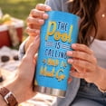 thumbnail image 4 of 20oz Stainless Steel Insulated Tumbler - The Pool Is Calling And I Must Go - Leak-Proof Poolside Travel Cup, Summer Pool & Beach Themed Drinkware, 4 of 6
