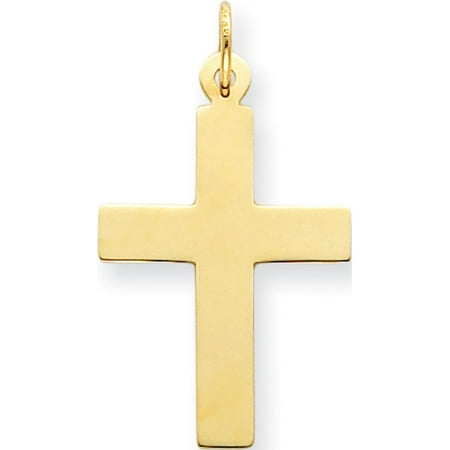 14k Yellow Gold Polished Cross (22x39mm) Pendant / Charm