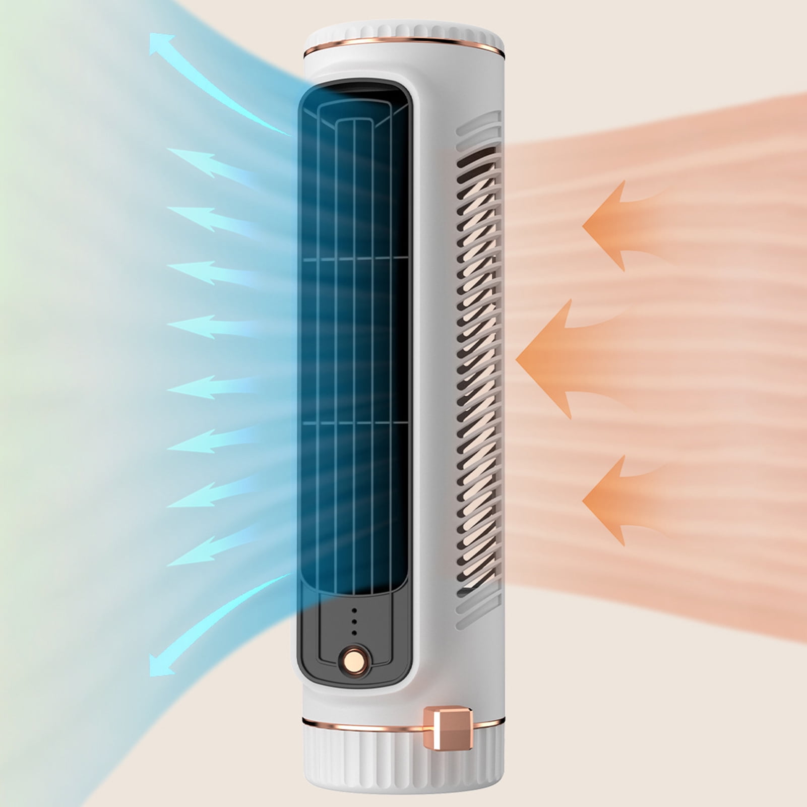 Bluethy Mini Air Conditioner Bladeless 3 Wind Speeds Low Noise Rechargeable Battery USB Powered