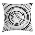 thumbnail image 1 of Spires Decor Throw Pillow Cushion Cover, Hypnotic Radial Concentric Interlace Circles with Dynamic Lines Art Print, Decorative Square Accent Pillow Case, 24 X 24 Inches, Black White, by Ambesonne, 1 of 2
