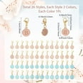 thumbnail image 2 of 1 Box 52Pcs 26 Styles Letter Stitch Markers Crochet Stitch Charms Enamel Alloy Alphabet A to Z Capital Pink Blue Lobster Claw Clasps Charm, 2 of 7