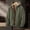 B Army Green, variant on Timoontee Men's Sherpa Lined Jacket Fall Winter Warm Coats Solid Fleece Zipper Jacket Coat Casual Comfy Stand Collar Outerwear Coat with Zip Pocket Brown M