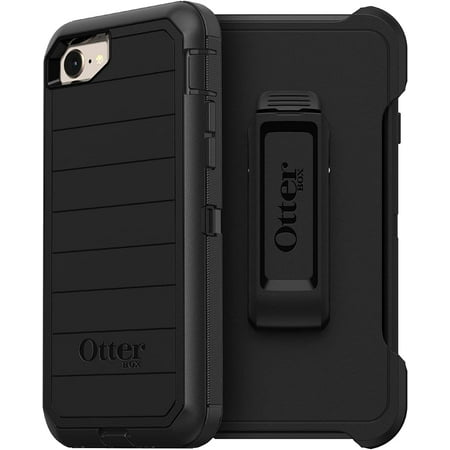 OtterBox Defender Series Case & Holster for iPhone SE 3rd Gen (2022), iPhone SE 2nd Gen (2020), iPhone 8/7, Black