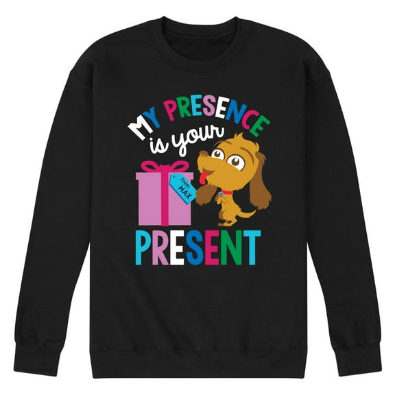 Dr. Seuss The Grinch - Little Grinch - My Presence Is Your Present - Men's Crew Neck Fleece Pullover