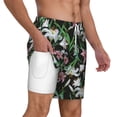 thumbnail image 3 of Balery Lilies Flowers Mens Swim Trunks Swim Shorts for Men Quick Dry Inseam Beach Shorts with Compression Liner Pocket-XX-Large, 3 of 9