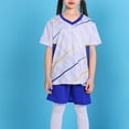 thumbnail image 2 of CYRBOKO Boys Athletic Outfit Sets, Training Quick-dry Short Sleeve Elastic Waist Sports Suit White Size 11-12 T, 2 of 4