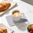 thumbnail image 4 of Diatomite Coaster Pad 21x10cm Absorbent Heat Resistant Quick Dry Striped Design for Dining Table and Kitchen, 4 of 6