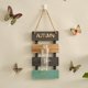 thumbnail image 1 of Jarrón Decorativo de Madera para Pared | Maceta Hidropónica de Vidrio con Cuerda Gruesa para Colgar | Decoración Rústica y Natural para El Salón | Portaflores Versátil para Flores Secas o Frescas | D, 1 of 6