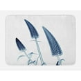thumbnail image 1 of Flower Bath Mat, Gooseneck Loosestrife Flower X-rays Image Exotic Plants Blooms Artful Home Image, Non-Slip Plush Mat Bathroom Kitchen Laundry Room Decor, 29.5 X 17.5 Inches, Teal White, Ambesonne, 1 of 2
