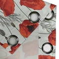 thumbnail image 4 of Ambesonne Floral Grommet Curtain, Poppy Flower Branches Print, 50"x84", Vermilion Off White, 4 of 5