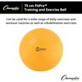 thumbnail image 2 of Champion Sports Exercise, Stability, Balance Ball, 75 cm, Yellow - Premium Quality, Pop-Resistant Gym Medicine Balls for Strength and Core Training, Rehab, Workout, Pilates, Pregnancy, Stretching, 2 of 5