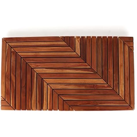 Teak Shower Mat - Teak Bath Mat - Wood Bath Mat - Wood Shower Mat - Teak Doormat/Sauna Mat (Niveau)