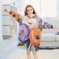 thumbnail image 5 of FORMRS Wearable Blanket Hoodie with Sleeves for Kids Cozy Flannel Sweatshirt, Bright Flowers, 5 of 7