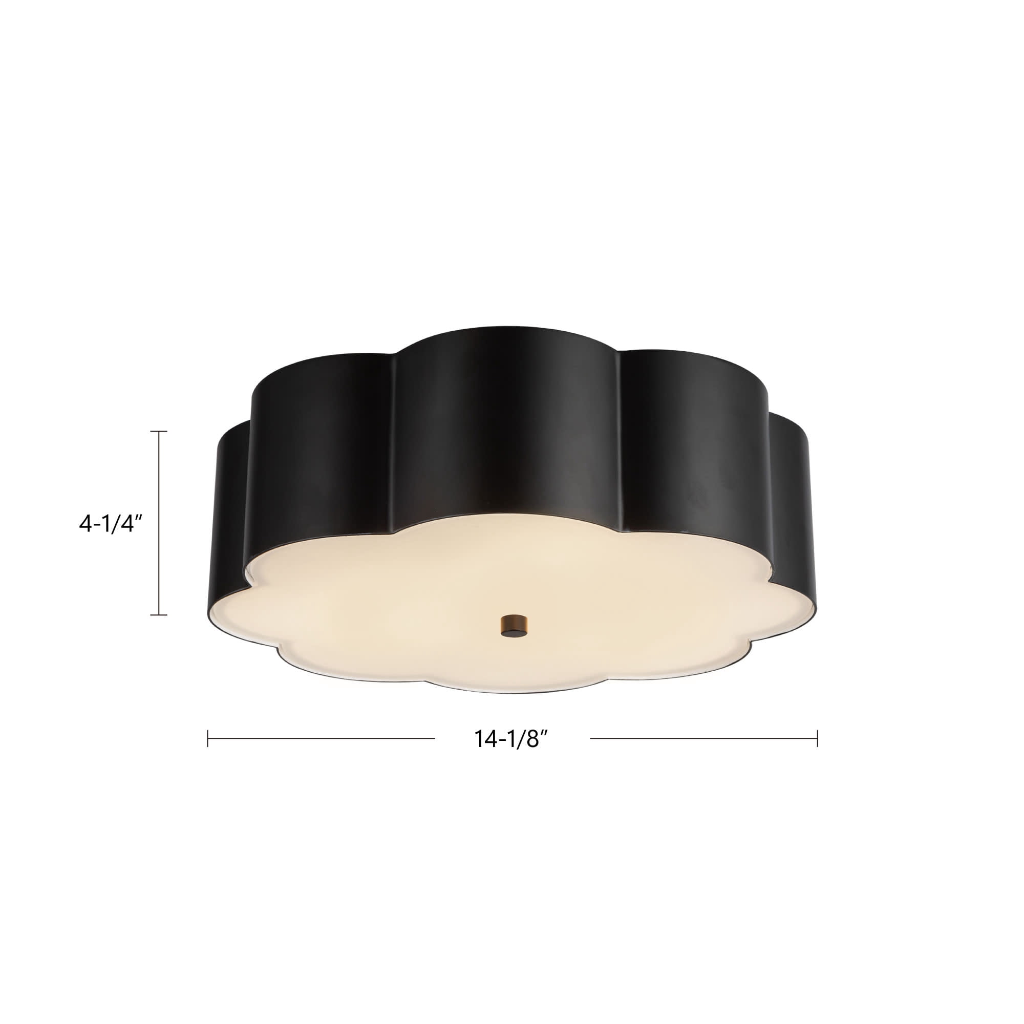 Alora Lighting FM603314BG Blossom 3 Light 14" Wide Flush Mount Drum Ceiling Fixture - Gold