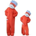 thumbnail image 4 of Silly Onesie Adult Pajamas Unisex Ultra Soft Plush Hooded Loungewear Funny Monster Hooded Pjs Big Mouth Monster Homewear for Movie Nights, 4 of 5